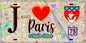Plaque métal décorative  J' ❤️ Paris : Métro Villiers