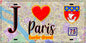 Plaque métal décorative  J' ❤️ Paris : Quartier Arsenal