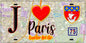 Plaque métal décorative  J' ❤️ Paris : Quartier Bel-Air