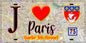 Plaque métal décorative  J' ❤️ Paris : Quartier Folie-Méricourt