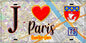 Plaque métal décorative  J' ❤️ Paris : Quartier Gare