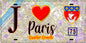 Plaque métal décorative  J' ❤️ Paris : Quartier Grenelle