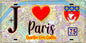Plaque métal décorative  J' ❤️ Paris : Quartier Gros-Caillou