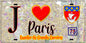 Plaque métal décorative  J' ❤️ Paris : Quartier Grandes-Carrières
