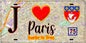Plaque métal décorative  J' ❤️ Paris : Quartier Ternes
