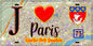 Plaque métal décorative  J' ❤️ Paris : Quartier Porte-Dauphine