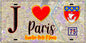 Plaque métal décorative  J' ❤️ Paris : Quartier Porte-Saint-Denis