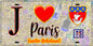 Plaque métal décorative  J' ❤️ Paris : Quartier Rochechouart