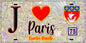 Plaque métal décorative  J' ❤️ Paris : Quartier Roquette