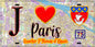 Plaque métal décorative  J' ❤️ Paris : Quartier Saint-Thomas-d'Aquin