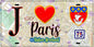 Plaque métal décorative  J' ❤️ Paris : Métro Station Brochant