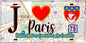 Plaque métal décorative  J' ❤️ Paris : Métro Station Asnières – Gennevilliers – Les Courtilles