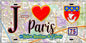 Plaque métal décorative  J' ❤️ Paris : Métro Station Basilique de Saint‑Denis