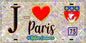 Plaque métal décorative  J' ❤️ Paris : Métro Station Commerce
