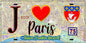 Plaque métal décorative  J' ❤️ Paris : Métro Station Franklin D. Roosevelt