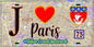 Plaque métal décorative  J' ❤️ Paris : Métro Station Grands Boulevards