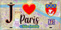 Plaque métal décorative  J' ❤️ Paris : Métro Station Invalides