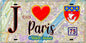 Plaque métal décorative  J' ❤️ Paris : Métro Station Jasmin