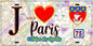 Plaque métal décorative  J' ❤️ Paris : Métro Station Les Agnettes