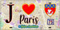 Plaque métal décorative  J' ❤️ Paris : Métro Station Madeleine