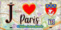Plaque métal décorative  J' ❤️ Paris : Métro Station Maison Blanche
