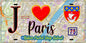 Plaque métal décorative  J' ❤️ Paris : Métro Station Michel‑Ange – Auteuil