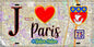 Plaque métal décorative  J' ❤️ Paris : Métro Station Nation