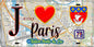 Plaque métal décorative  J' ❤️ Paris : Métro Station Pointe du Lac