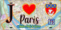Plaque métal décorative  J' ❤️ Paris : Métro Station Pont de Sèvres