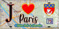 Plaque métal décorative  J' ❤️ Paris : Métro Station Porte de Charenton
