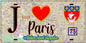 Plaque métal décorative  J' ❤️ Paris : Métro Station Saint‑Augustin