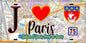 Plaque métal décorative  J' ❤️ Paris : Métro Station Saint‑Denis – Porte de Paris