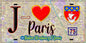 Plaque métal décorative  J' ❤️ Paris : Métro Station Strasbourg Saint Denis