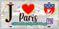 Plaque métal décorative  J' ❤️ Paris : Métro Station Thiais – Orly