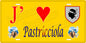 Plaque métal décorative 15 x 30 cm jaune J' ❤️ Pastricciola Canton de Sevi-Sorru-Cinarca Corse du Sud
