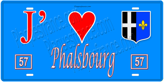 Plaque métal décorative 15 x 30 cm fond  mur bleu 57 J' ❤️Phalsbourg, canton Phalsbourg  57