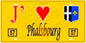 Plaque métal décorative 15 x 30 cm fond  mur jaune 57 J' ❤️Phalsbourg, canton Phalsbourg  57
