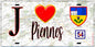 Plaque métal décorative  J' ❤️ Piennes, Meurthe et Moselle (54)