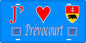Plaque métal décorative 15 x 30 cm fond bleu 57 J' ❤️Prévocourt, canton du Saulnois Moselle 57
