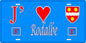 Plaque métal décorative 15 x 30 cm fond bleu 57 J' ❤️Rodalbe, canton du Saulnois Moselle 57