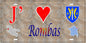 Plaque métal décorative 15 x 30 cm fond mur antique carte J' ❤️ Rombas, canton Rombas Moselle 57