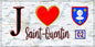 Plaque métal décorative, J' ❤️Saint-Quentin, Aisne (02)