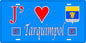 Plaque métal décorative 15 x 30 cm fond bleu 57 J' ❤️Tarquimpol, canton du Saulnois Moselle 57