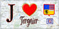 Plaque métal décorative, J' ❤️Tergnier, Aisne (02)
