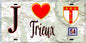 Plaque métal décorative  J' ❤️ Trieux Meurthe et Moselle (54)