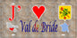 Plaque métal décorative 15 x 30 cm mur antique carte J' ❤️ Val-de-Bride, canton du Saulnois Moselle 57
