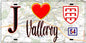 Plaque métal décorative  J' ❤️ Valleroy, Meurthe et Moselle (54)
