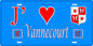 Plaque métal décorative 15 x 30 cm fond bleu 57 J' ❤️Vannecourt, canton du Saulnois Moselle 57