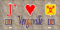 Plaque métal décorative 15 x 30 cm mur antique 57 J' ❤️ Vergaville, canton du Saulnois Moselle 57