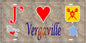 Plaque métal décorative 15 x 30 cm mur antique carte J' ❤️ Vergaville, canton du Saulnois Moselle 57